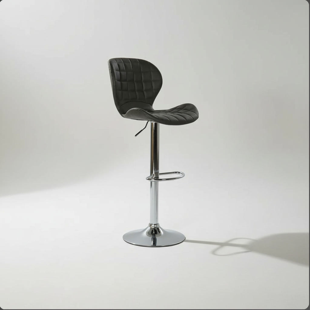 Tabouret de bureau – métal et revêtement gris foncé