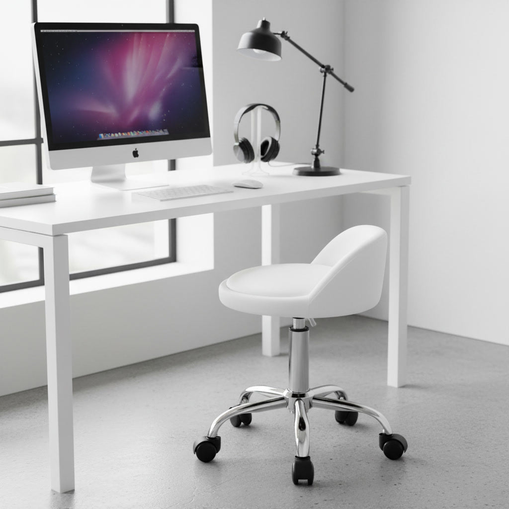 Tabouret de bureau blanc