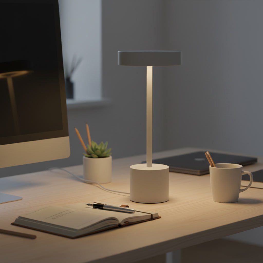 Lampe de table sans fil en aluminium – éclairage LED d’ambiance
