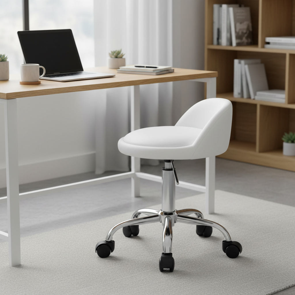 Tabouret de bureau blanc