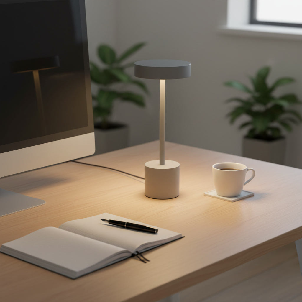 Lampe de table sans fil en aluminium – éclairage LED d’ambiance