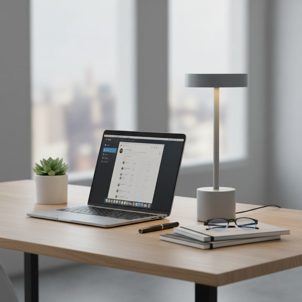 Lampe de table sans fil en aluminium – éclairage LED d’ambiance
