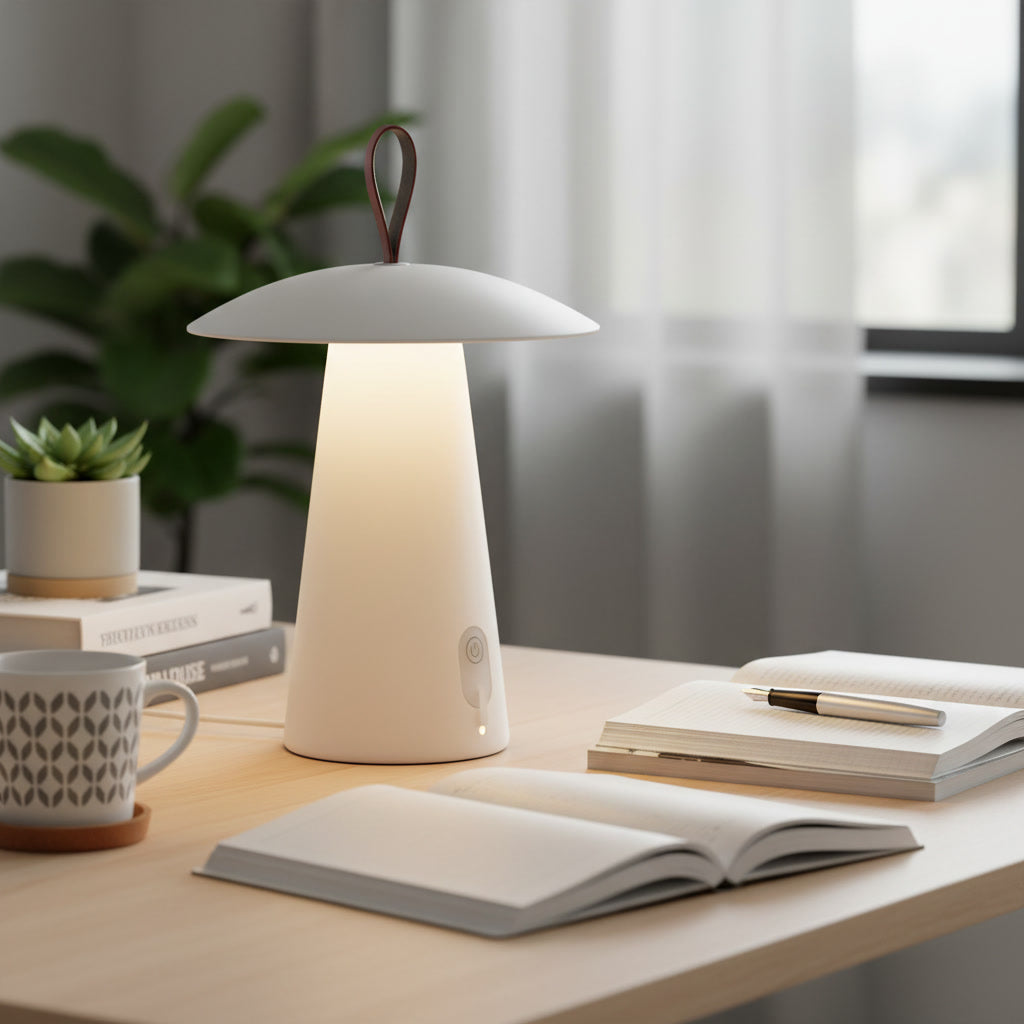 Lampe de table LED sans fil avec poignée